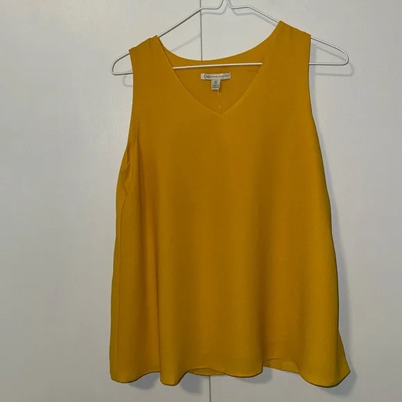 Cato Sleveless Blouse Top Golden Rod Yellow Women’s XS Extra Small - Picture 3 of 8